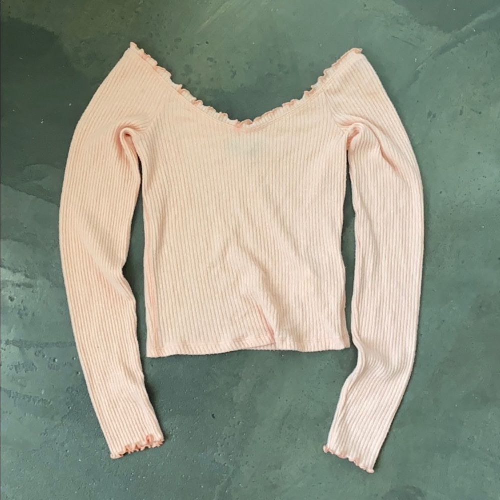 abercrombie & fitch off the shoulder long sleve